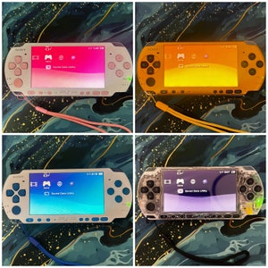 PSP 3000 Fully Customized Per your request w Free Pouch & Transparent Clear Shell, Wrist strap, Charger image 8