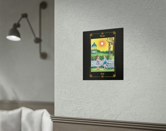 Rolled Poster &quot;The Sun&quot; with card frame/ rolled poster &quot;The Sun&quot; with card border - Tarot Sortilegium