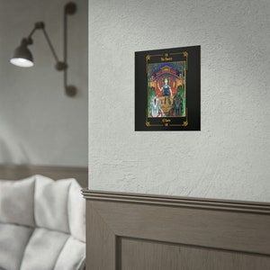 Gerolltes Poster „The Chariot“ mit Kartenrahmen/ gerolltes Poster „The Chariot“ mit Kartenrand – Tarot Sortilegium