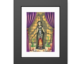 Framed Paper Poster &quot;The Devil&quot; / Print with frame &quot;El Diablo&quot; - Sortilegium tarot card