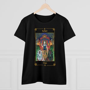 Europa)- Midweight Cotton Tee "The Chariot" card / Camiseta de algodón carta "El Carro" - Sortilegium tarot
