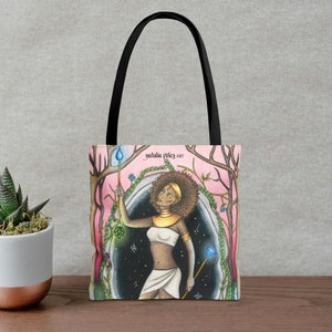 Tote Bag (AOP) "The World" card / carta "El Mundo" - Tarot Sortilegium