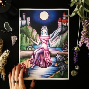 La Luna. Lámina A4 Firmada por la autora