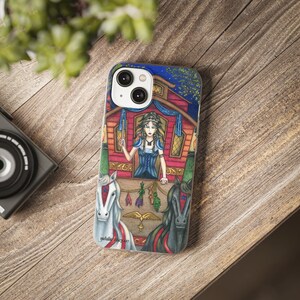 Flexi Case iPhone 14 "The Chariot" - Carcasa Flexi "El Carro" / carta del tarot Sortilegium