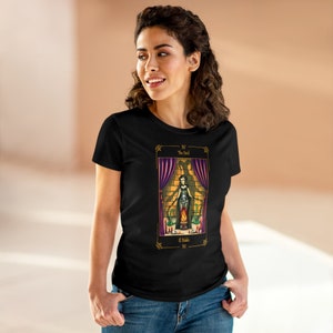 Europe)- Midweight Cotton Tee "The Devil" card / Camiseta de algodón carta "El Diablo" - Sortilegium tarot