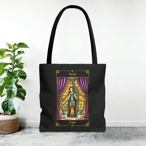 Tote Bag (AOP) "The Devil" with card frame/ carta "El Diablo" con borde - Tarot Sortilegium