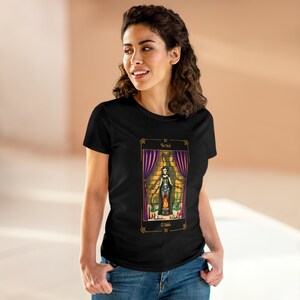 America)-Midweight Cotton Tee "The Devil" kaart / Katoenen T-shirt kaart "El Diablo" - Sortilegium tarot