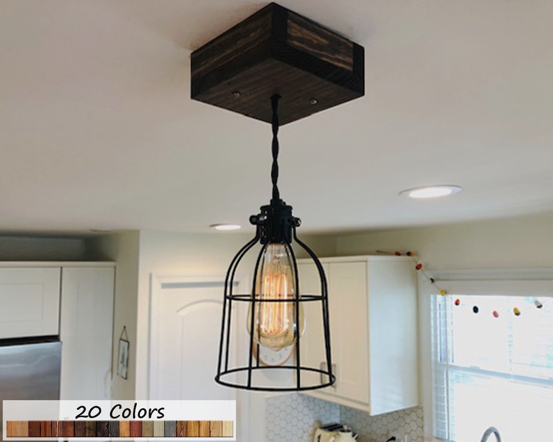 Charleston Light Fixture Farmhouse Light Wood Light Ceiling Etsy
