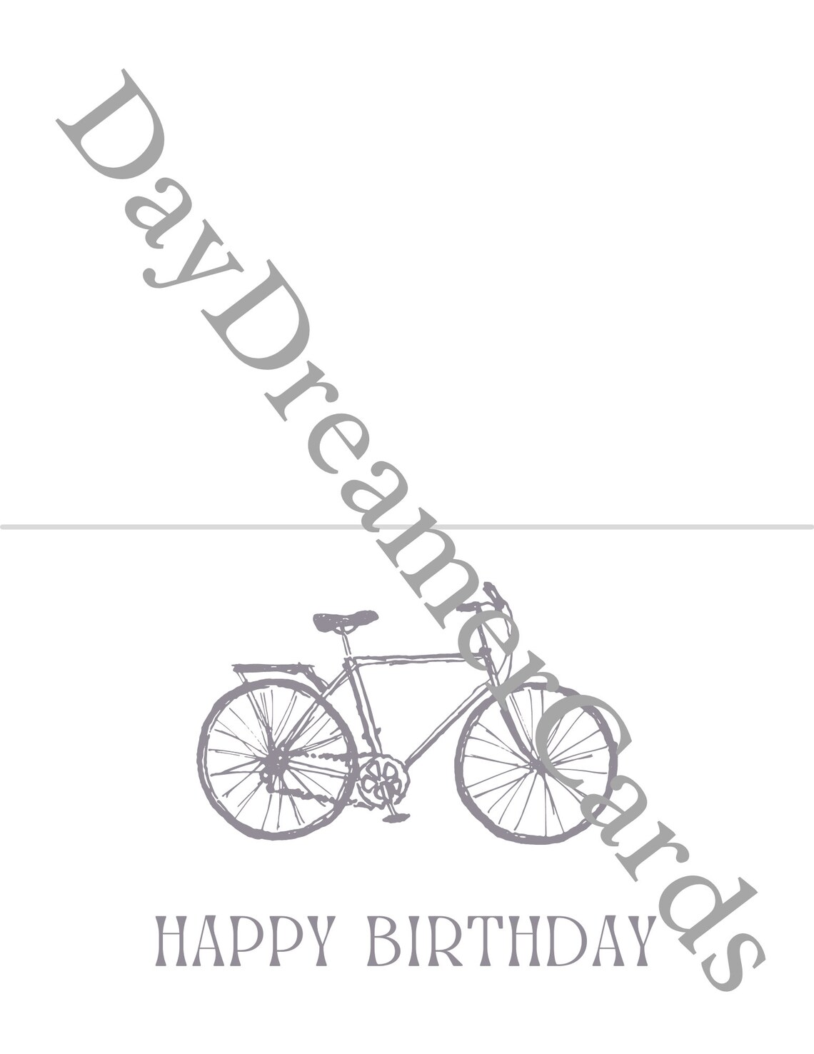 Digital Birthday Card | Printable Happy Birthday Bicycle Card | Vintage ...