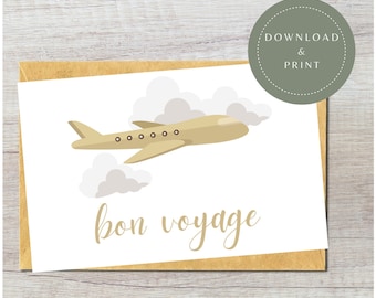 Bon Voyage Printable - Etsy