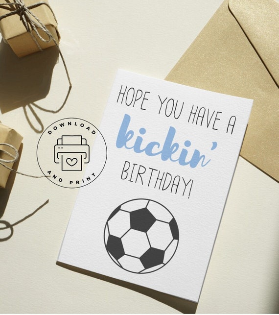 Cartolina Pieghevole Tema Calcio Con Busta – Regalo Elegante Personalizzato Per Compleanni E Occasioni Speciali