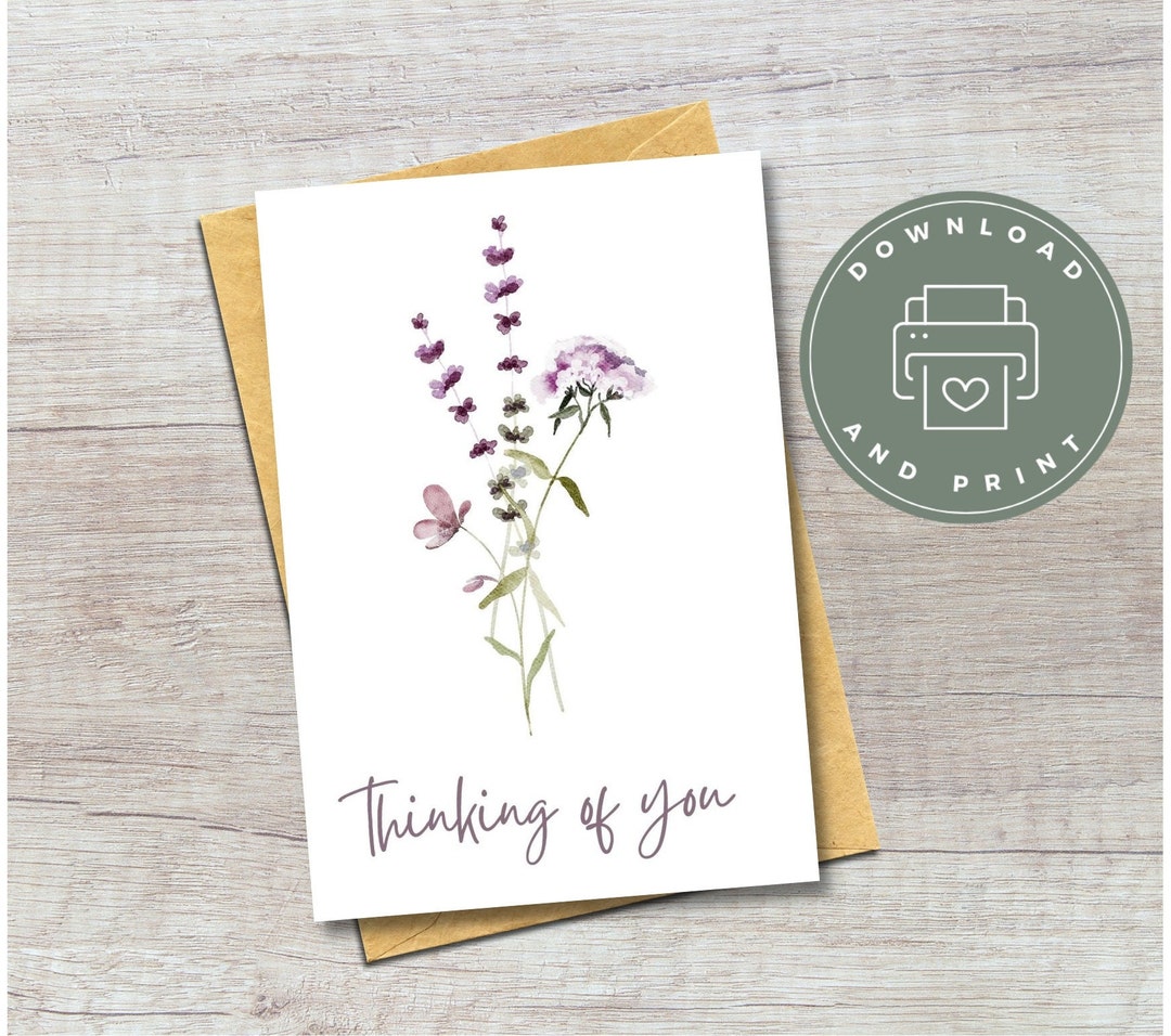 Digital Thinking of You Card | Printable Just Because Card ...