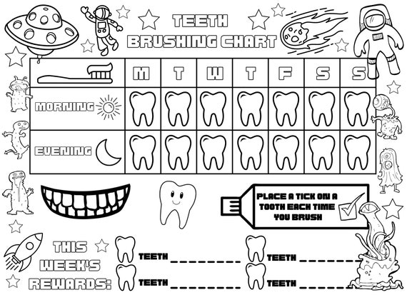 FREE Printable Teeth Brushing Chart For Kids, 60% OFF