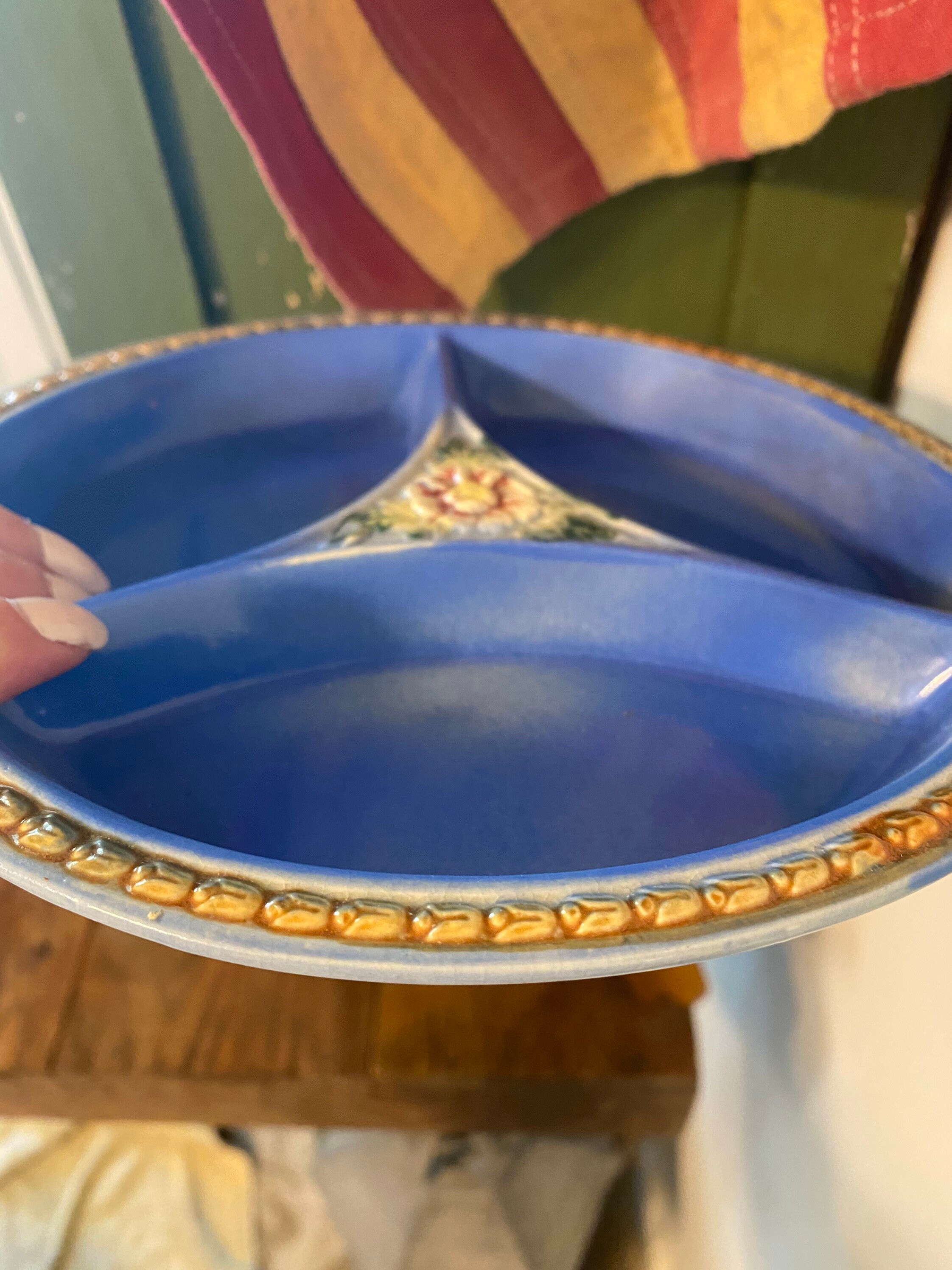 Vintage Blue Plate/dish Made in Japan Etsy