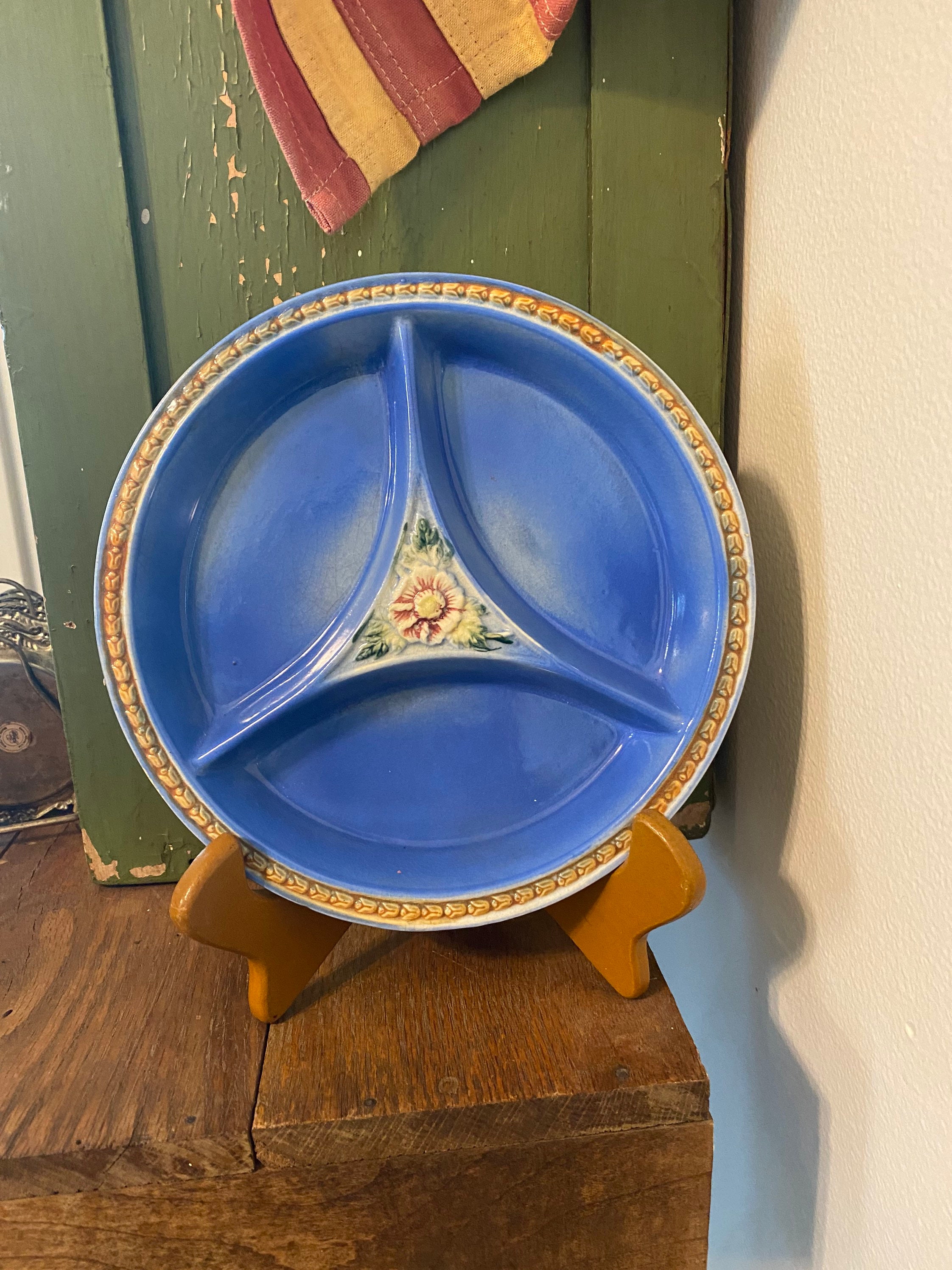 Vintage Blue Plate/dish Made in Japan Etsy