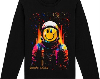 Acid Astronaut Sweatshirt - Organic Cotton Blend, House Music Design