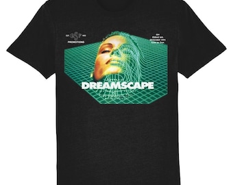 Dreamscape 1 1991 Rave Flyer T-Shirt, 100% Organic Cotton & Vegan Certified