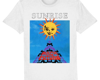 Sunrise Back To The Future 1989 Acid House Rave Flyer T-Shirt - 100% Organic Cotton
