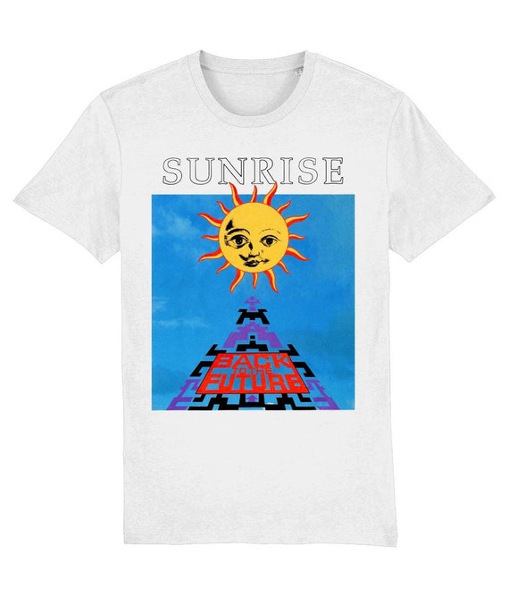 Sunrise 'Longwick' Acid House Rave Flyer T-Shirt, Organic Cotton, Vegan Certified, Rave, Club Festival Streetwear , Unisex Mens Womens