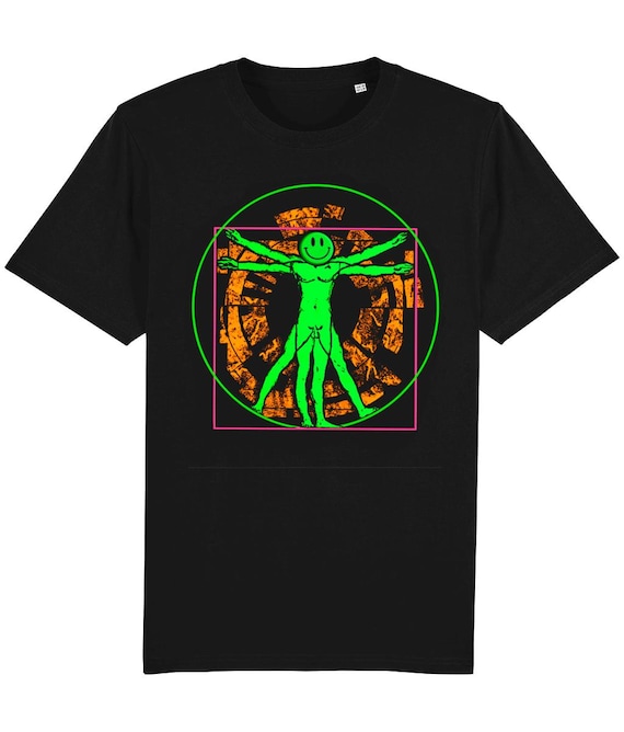 AcidaVinci - Acid House Rave Art on Premium Organic Cotton T-Shirt