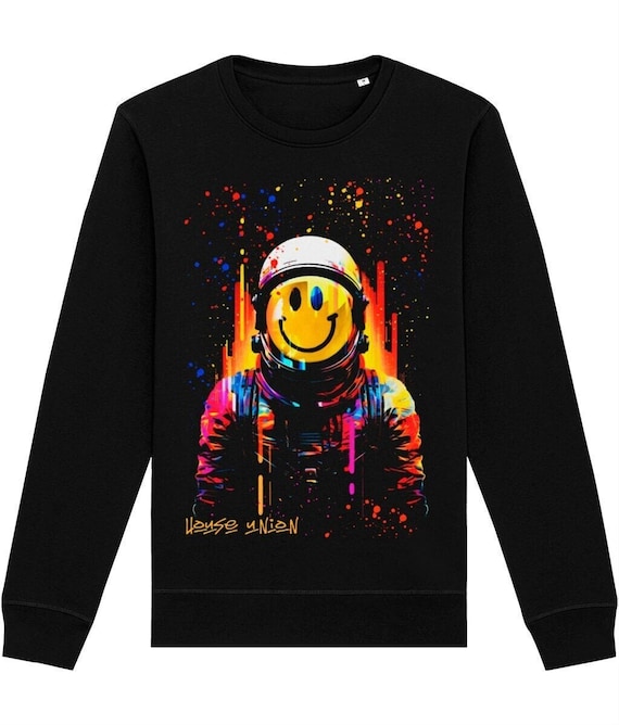 Acid Astronaut Sweatshirt - Organic Cotton Blend, House Music Design