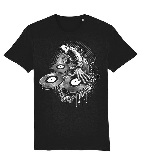 Carl Cox Acid House Techno 3 Deck Wizard Tee Shirt in Black...