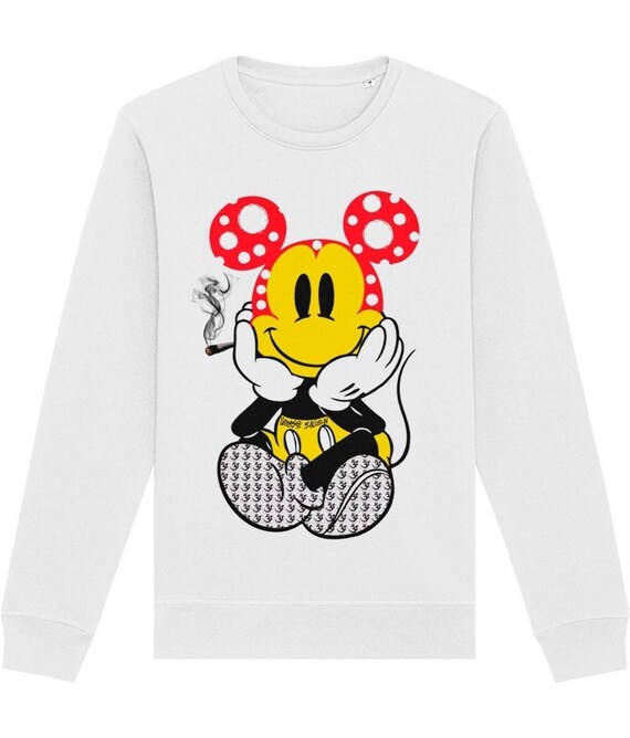 Acid Mouse Sweatshirt: Acid House Rave Art, Organic Cotton Blend