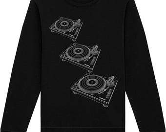 Techno 3 Deck Wizard Turntable Sweatshirt