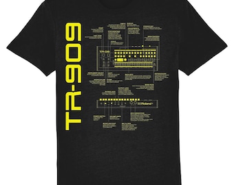 TR-909 Rhythm Composer Techno T-Shirt - 100% Organic Cotton