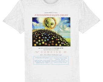 Sunrise Midsummer Nights Rave Flyer T-Shirt - 100% Organic Cotton