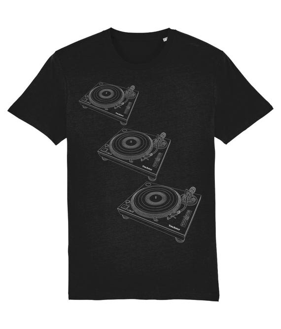 Techno 3 Deck Wizard Turntable T-Shirt - Carl Cox Prodigy Tour
