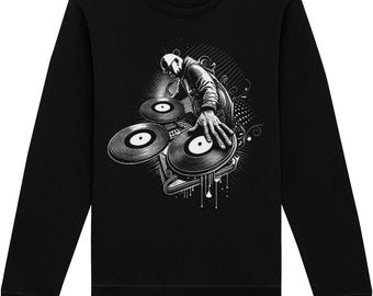 Carl Cox Acid House Techno 3 Deck Wizard Sweatshirt in Black...