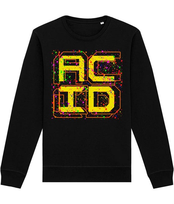 Acid House Splatter Sweatshirt – Organic Cotton Blend