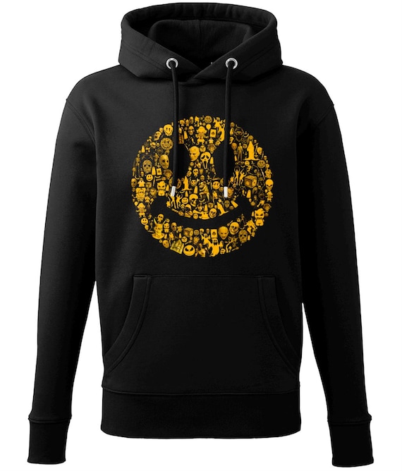 Halloween Horror Collage Hoodie, Rave Art, Organic Cotton Blend