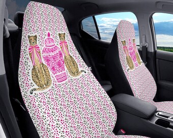 Black Striped Car Seat Covers Pink Bow, Girly Car Decor, Pink Car  Accessories, Cute Car Accessories, Preppy Car Decor, Car Interior Decor 