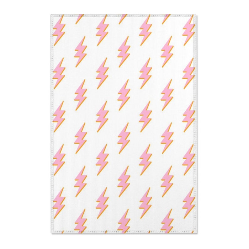 Preppy Area Rug Lightning Bolt Preppy Room Decor Aesthetic Etsy