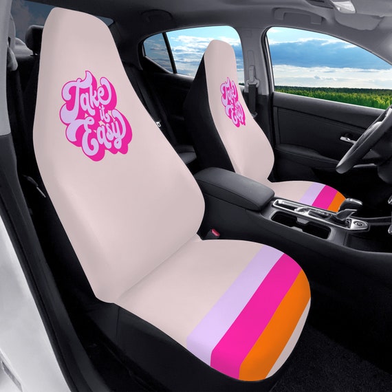 Take It Easy Car Seat Covers, Car Seat Cover, Colorful Car Decor