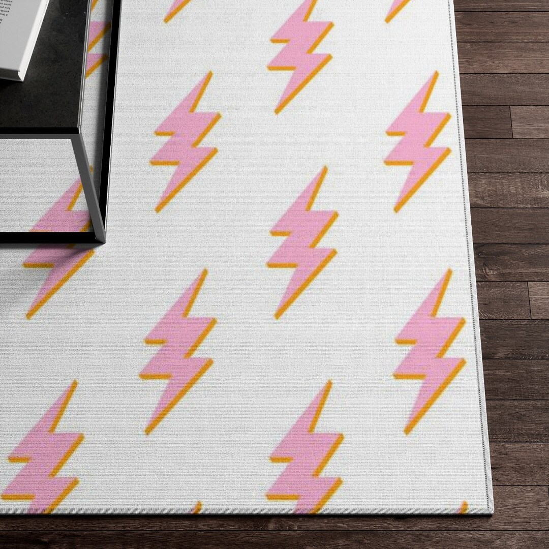 Preppy Area Rug Lightning Bolt Rug Preppy Room Decor Etsy