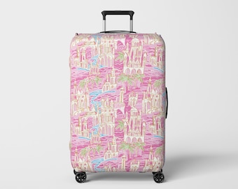 Luggage cover for Women, Suitcase cover, Summer Accessories, Trendy Luggage protector, Cute Stretchable Luggage Cover, Travel gift for her