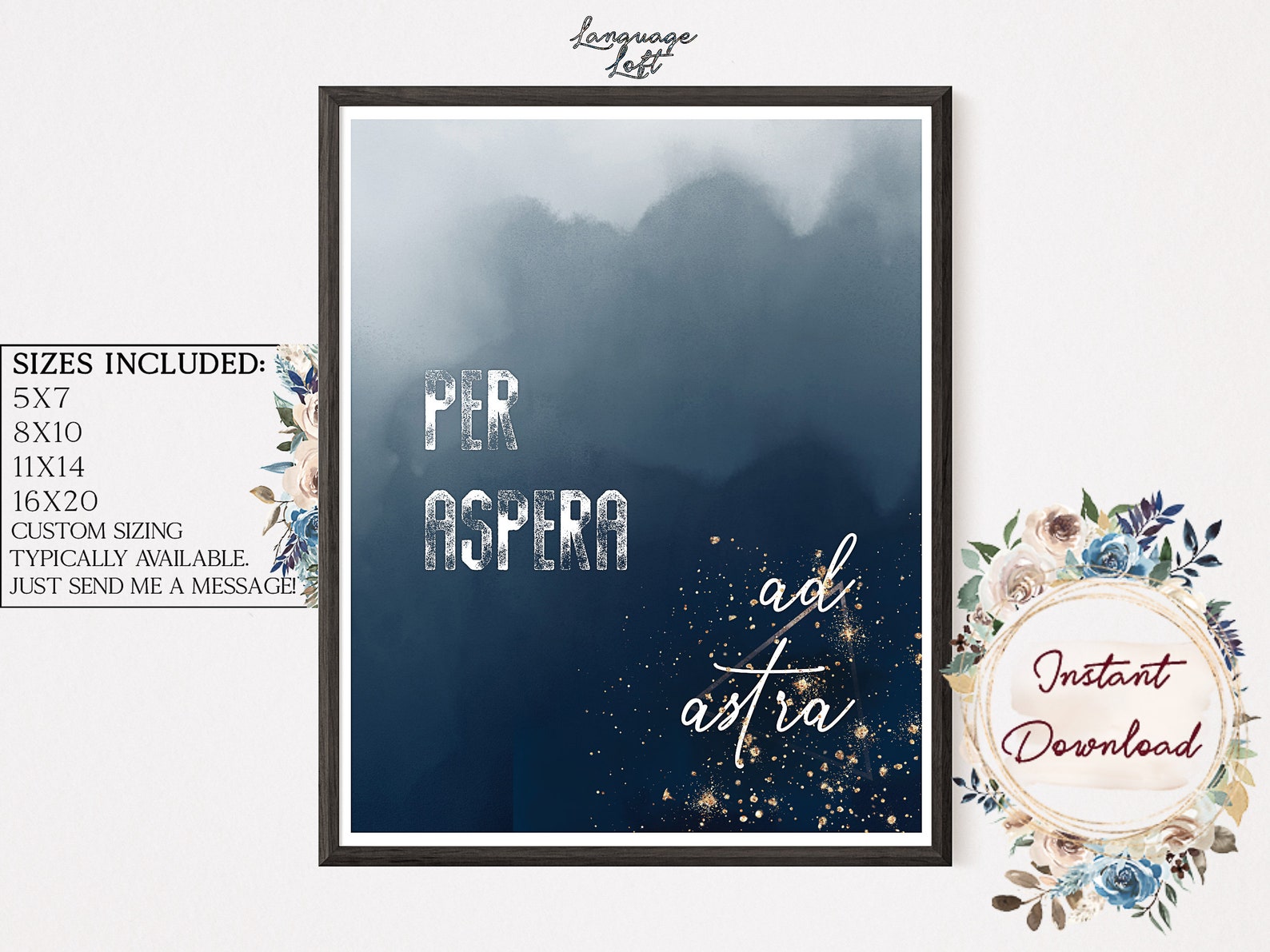 Per Aspera Ad Astra Through Hardships to the Stars Famous - Etsy