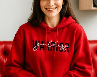 Warrior Goddess, Divine Feminine, Red Hoodie