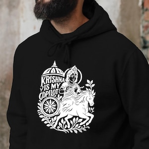 Krishna Hoodie Bhakti Streetwear Hindu Deity Pullover