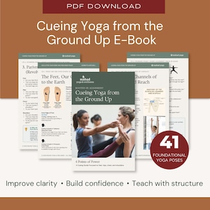 ヨガキューイングガイド電子書籍、指導者向け4ポイントアライメントメソッド、デジタルPDFダウンロード