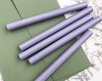 Wisteria Purple Sealing Wax Sticks – 5 Pack | Soft Lavender Wax for Wedding Invitations, Romantic Wax Seals & Stationery