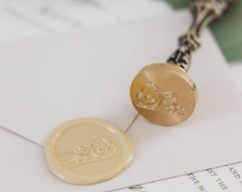 Chick Wax Seal Stamp for New Arrival, Cute Baby Bird in Nest Design for Baby Shower Invitations, Spring Letters & Gift Packaging, Seal Stamp