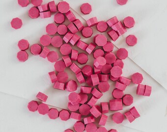 Rose Sealing Wax Beads 100 Count – Pink Wax for Wax Seals, Wedding Invitations, Envelope Seals, Stationery, Gift Wrapping, Glue Gun Wax