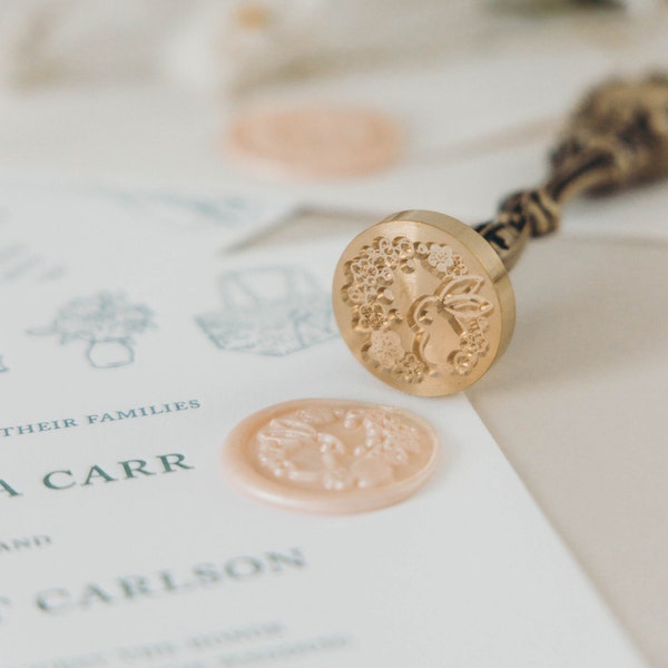 Bunny Wax Seal Stamp I Stamp for Sealing Wax I Wax Seal for Easter I Wax Stamp for Special Occasions I Stationary Wax Seals