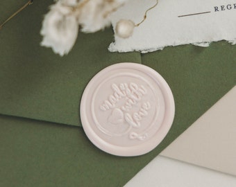 Made With Love Wax Seal Stamp I Wax Seal for Invitations I Stationary Wax Seal I Handmade With Love I Gift for Her I Gift for Him