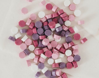 Fairytale Sealing Wax Beads – 100 Count Pink & Lavender Mix Wax Seal Beads for Wedding Invitations, Envelope Seals, Romantic Stationery