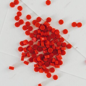 Sealing Wax Beads I Wax for Seals I Wax Seal Beads I Cherry Red Wax I 100 Count